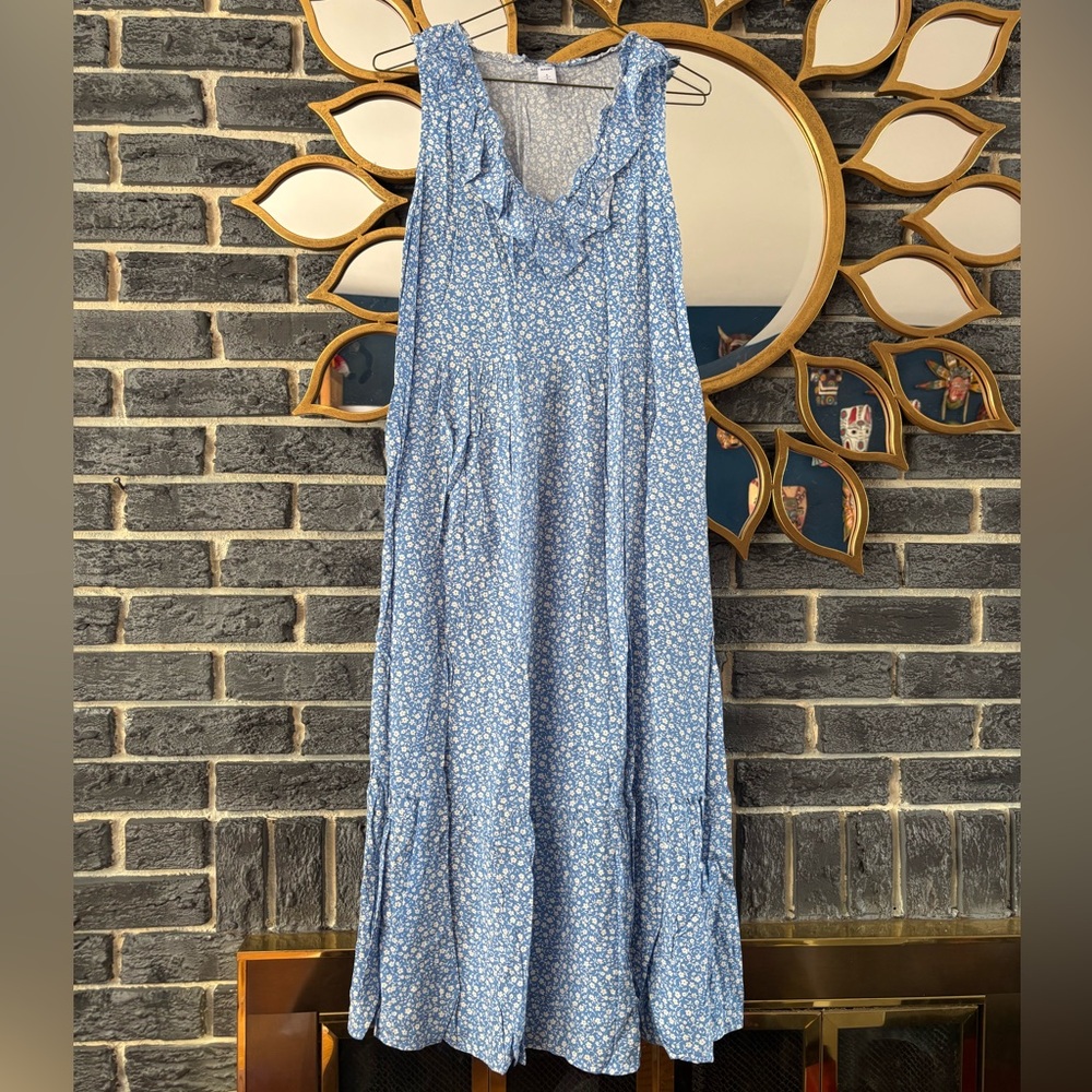 Old Navy Blue Floral Midi Dress - Picture 2 of 6